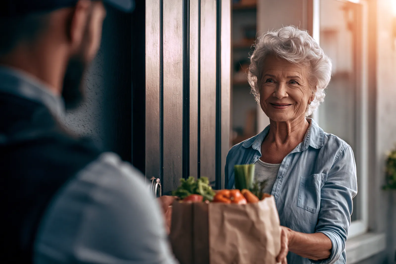 Grocery delivery to an older adult