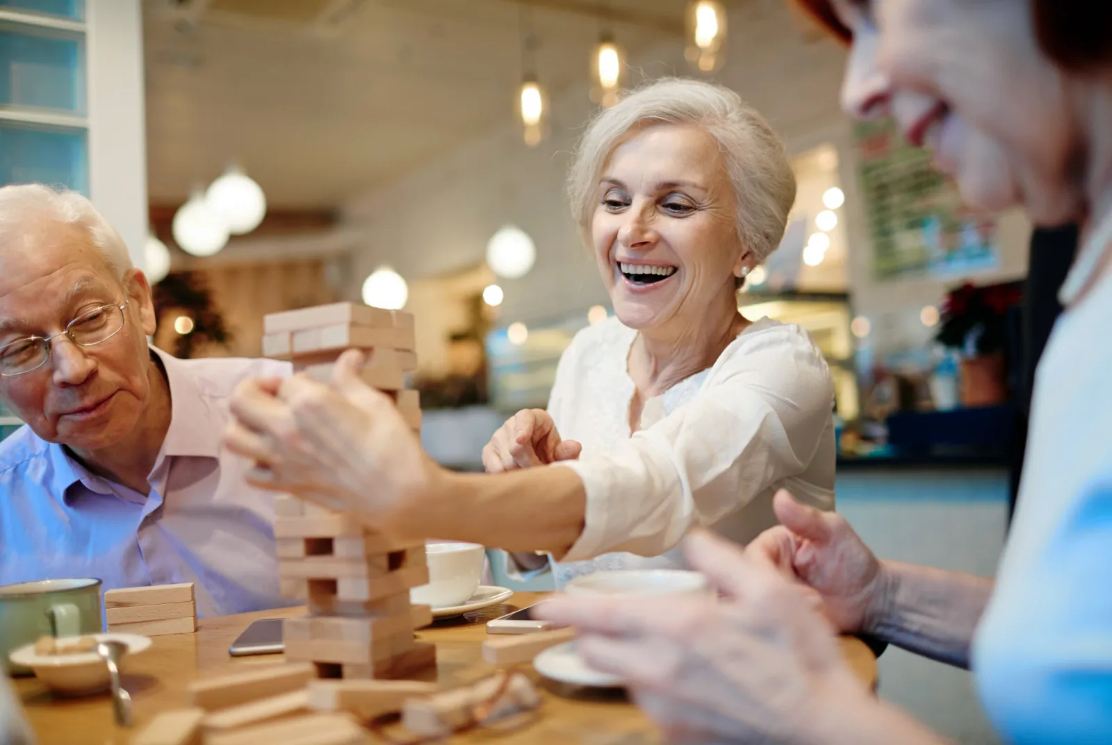 Older adults enjoying a game together