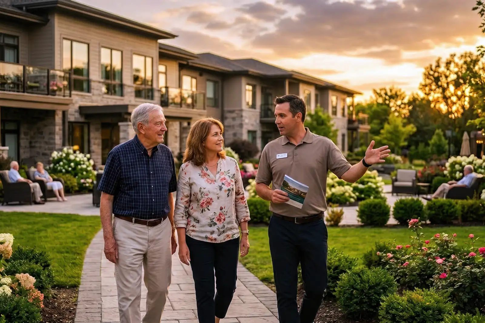 Senior living advisor with family